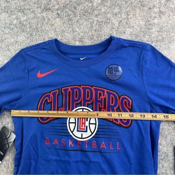 NWT Nike Los Angeles Clippers NBA Logo Shirt‎ Size Youth Small 8 Kids Boys - Picture 3 of 5